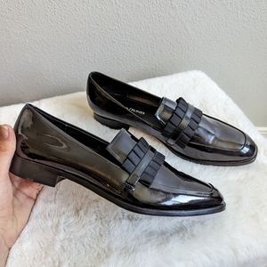 Donald Pliner Black Patent Loafer Shoes
